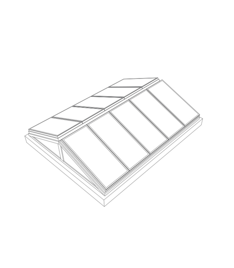 Double sided sloping skylight